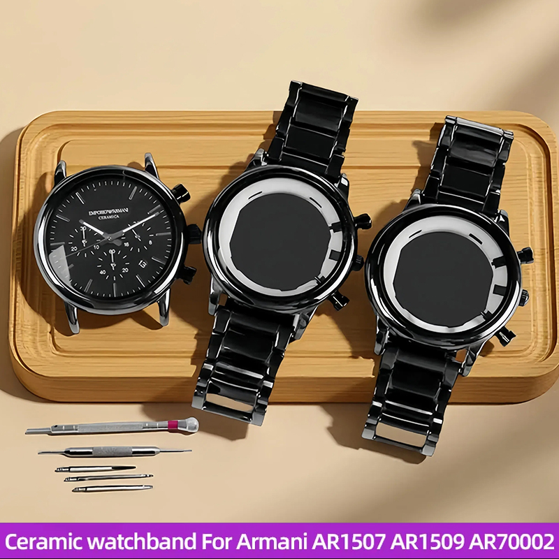 Men'S Accessories Armani - Pulseira masculina de cerâmica brilhante, de