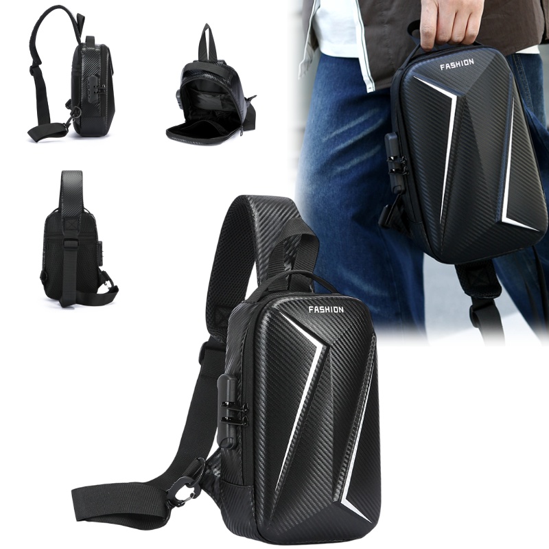Men Accessories Box - Bolsa Sling Masculina com Fecho de