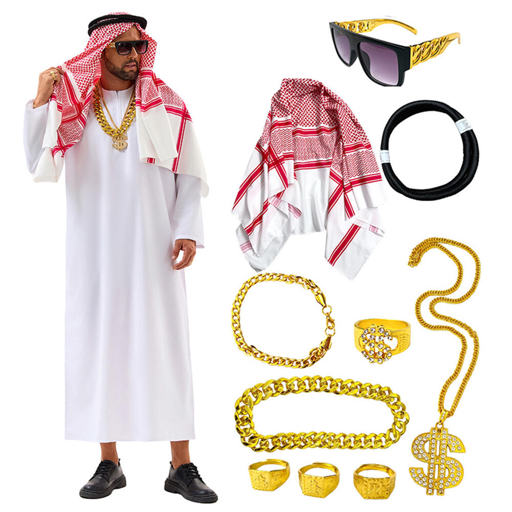 Men Accessories Uae - Traje árabe dubai uae sheik cosplay