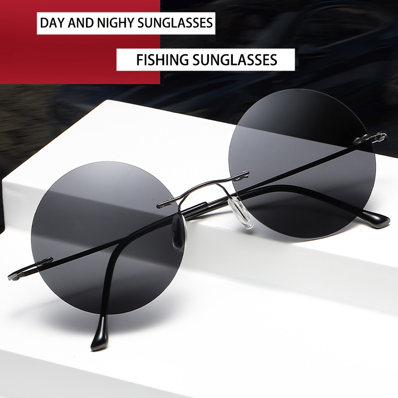 Sunglasses Polarized Men - BOYSEEN Óculos de sol circulares polarizados