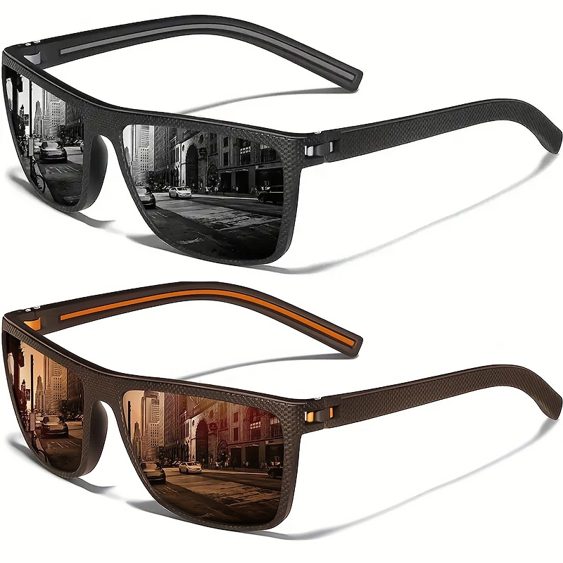 Sunglasses Polarized Men - Óculos de Sol Esportivos Quadrados para
