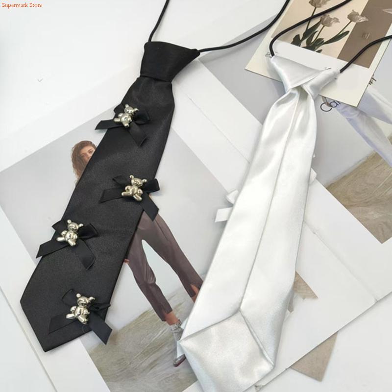 Men'S Accessories Premium - Q5WE Elegante Gravata Preta Premium Tecido