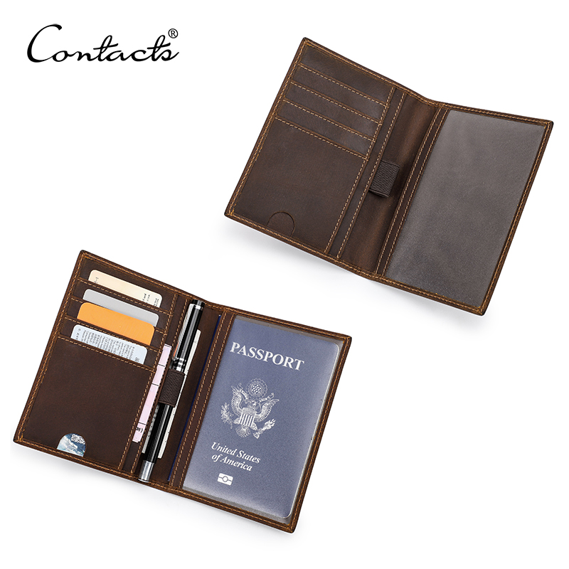 Men'S Accessories On Sale - Porta-Passaporte Masculino CONTACT'S em Couro Genuíno,