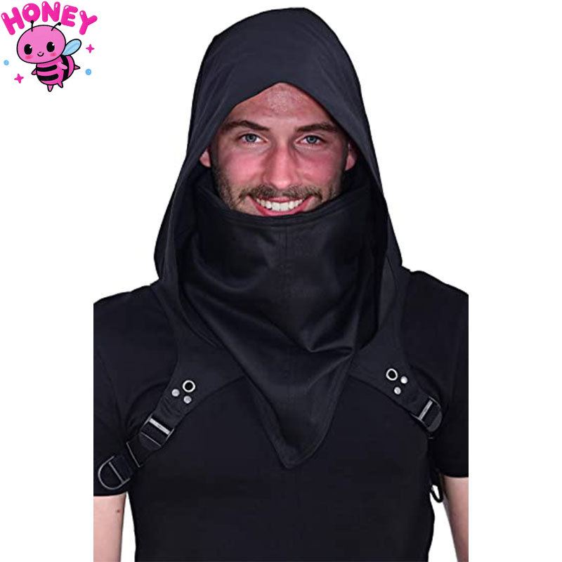 Medieval Men'S Accessories - Chapéu Medieval Unissex com Máscara, Acessórios