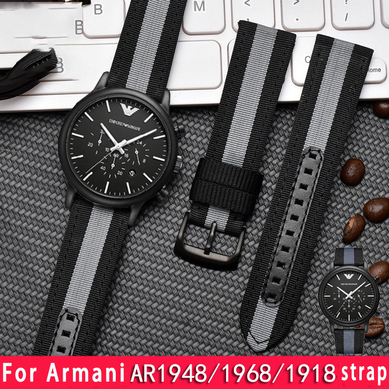 Men'S Accessories Armani - Pulseira de nylon para relógio masculino,