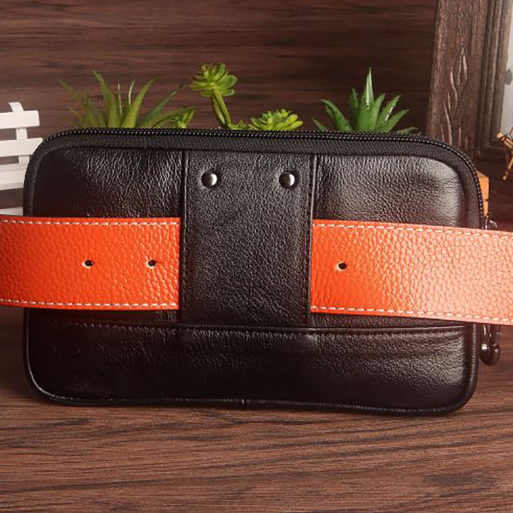 Couro genuíno Fanny Pack para  - Men Accessories Box avaliação e preço