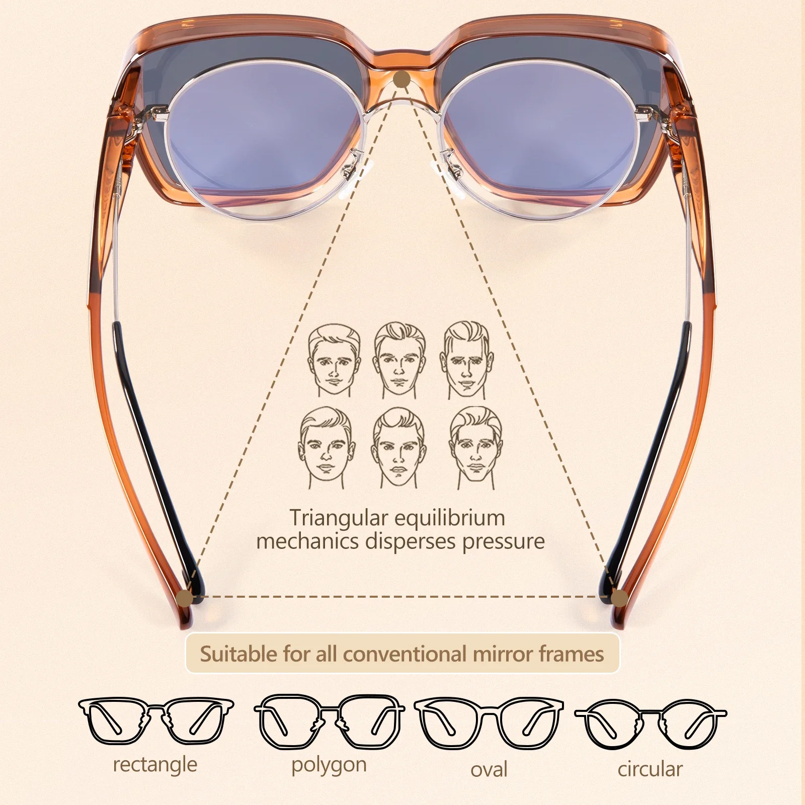 Óculos de Sol Kapvoe Fitover,  - Sunglasses Polarized Men avaliação e preço