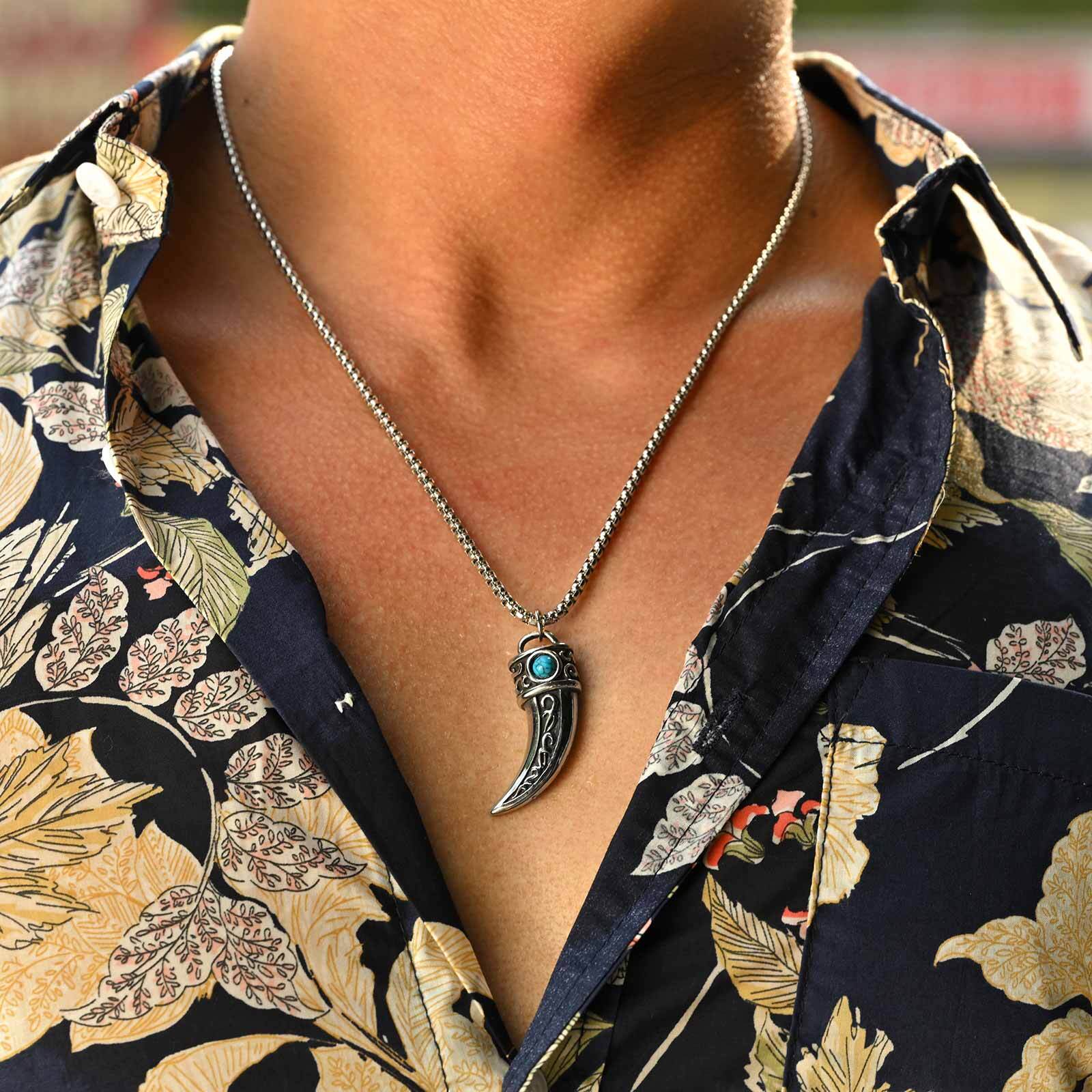 Colar vintage com pingente de  - Men Accessories Ethnic avaliação e preço