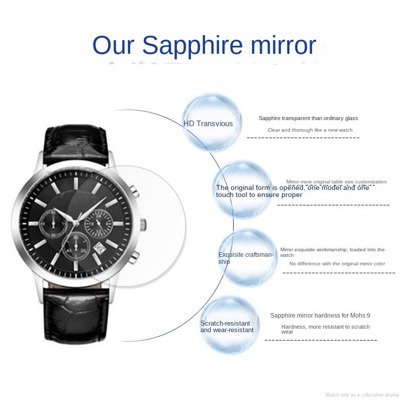 Flat Sapphire Relógio De Vidro - Men'S Accessories Armani avaliação e preço