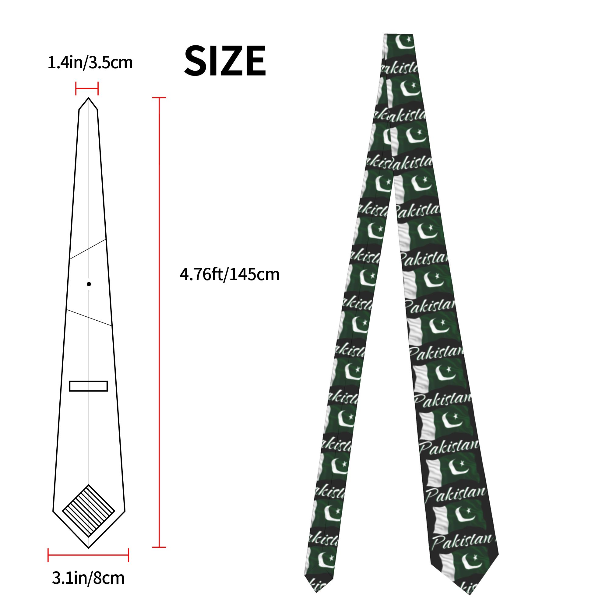 Gravata masculina com bandeira - Men Accessories Pakistan avaliação e preço